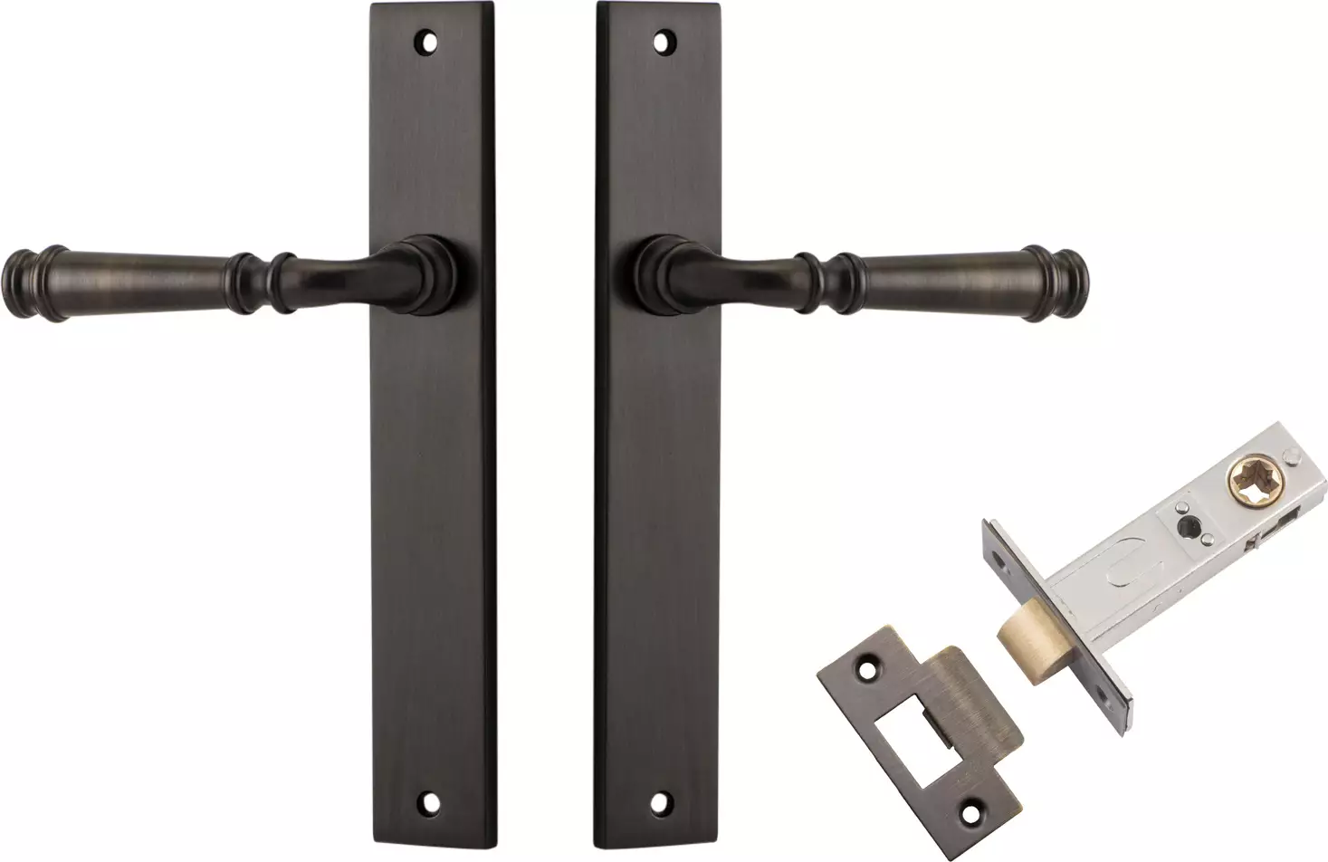 Verona Lever - Rectangular Passage Set - SB
