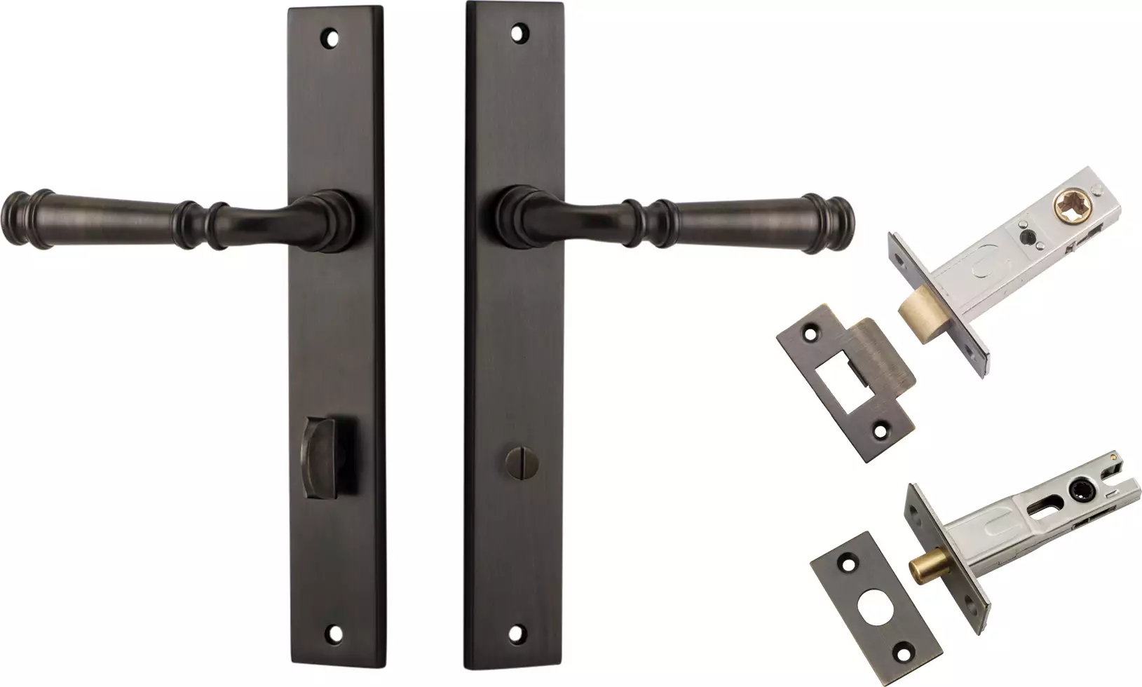 Verona Lever - Rectangular Privacy Set - SB