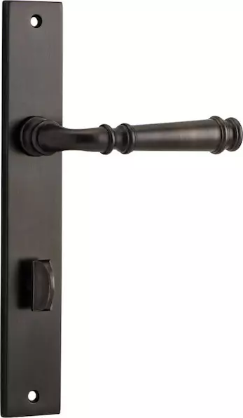 Verona Lever - Rectangular Privacy Handles - SB