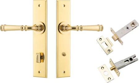 Verona Lever - Chamfered Privacy Set - PB