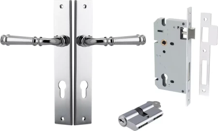 Verona Lever - Rectangular Entrance Set - Key / Key - CP