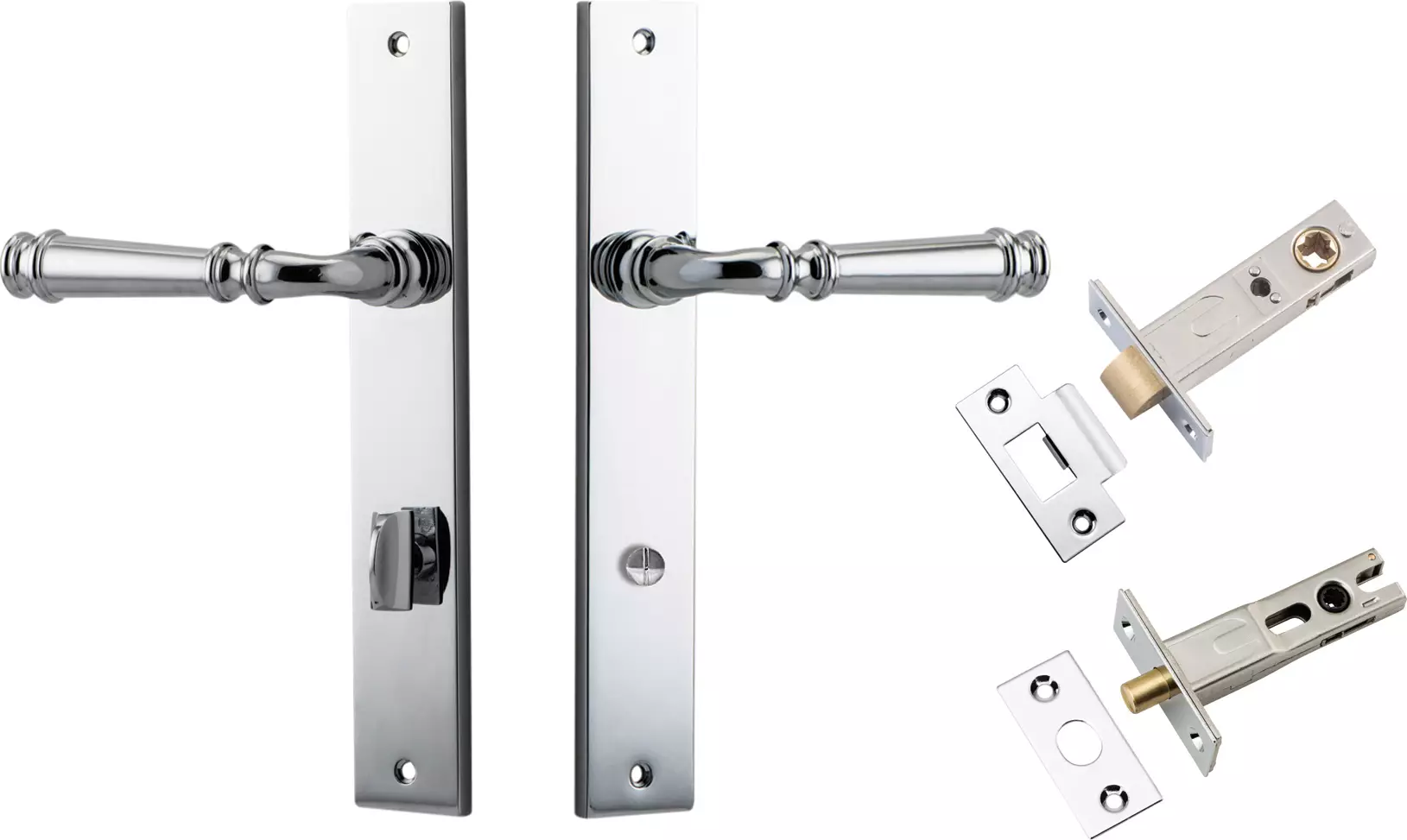 Verona Lever - Rectangular Privacy Set - CP