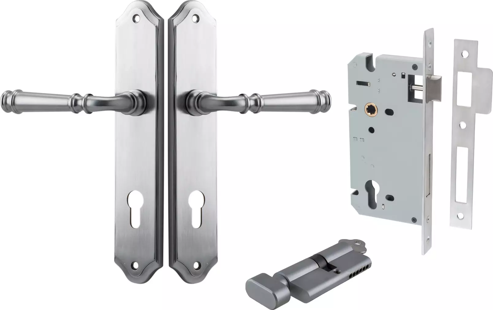 Verona Lever - Shouldered Entrance Set - Key / Turn - SC