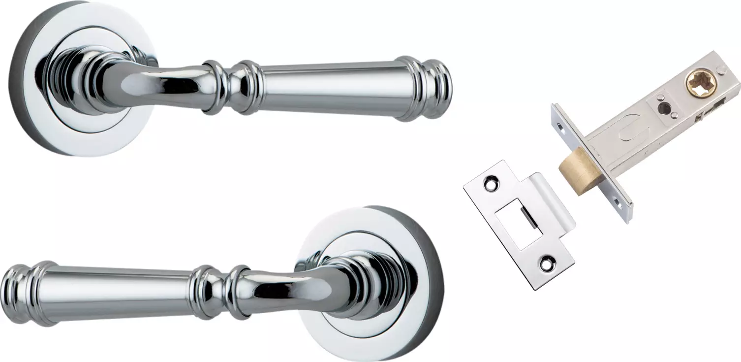 Verona Lever - Round Rose Passage Set - CP