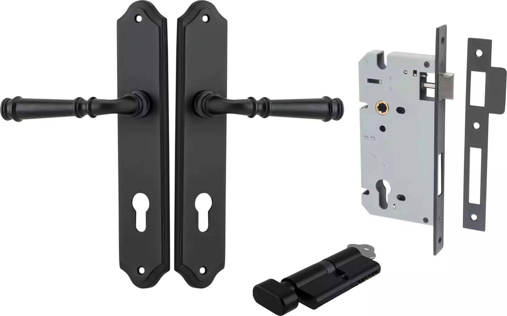 Verona Lever - Shouldered Entrance Set - Key / Turn - MB