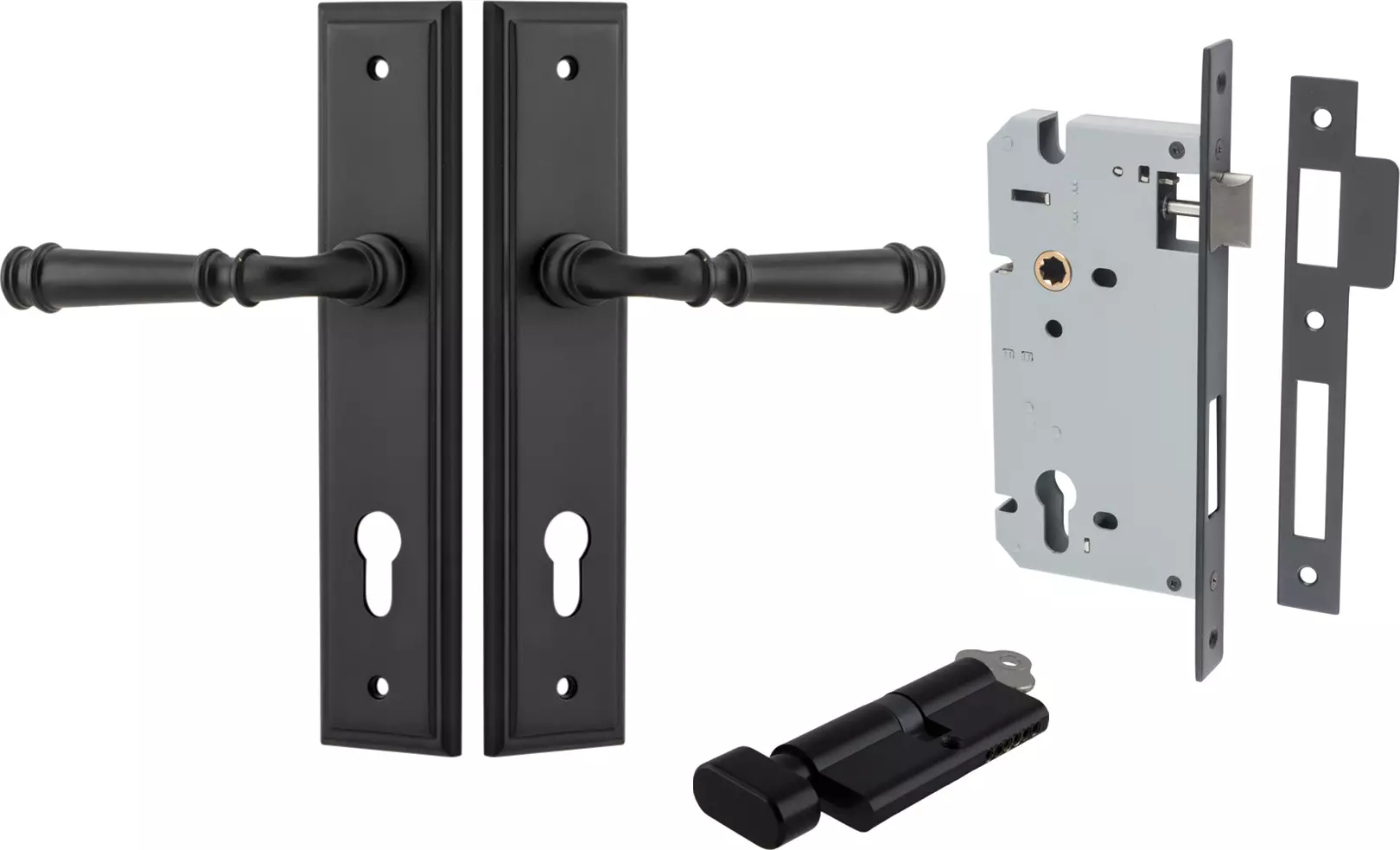Verona Lever - Stepped Entrance Set - Key / Turn - MB