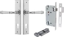 Verona Lever - Chamfered Entrance Set - Key / Turn - SC