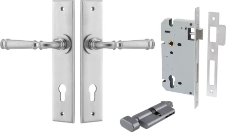 Verona Lever - Chamfered Entrance Set - Key / Turn - SC
