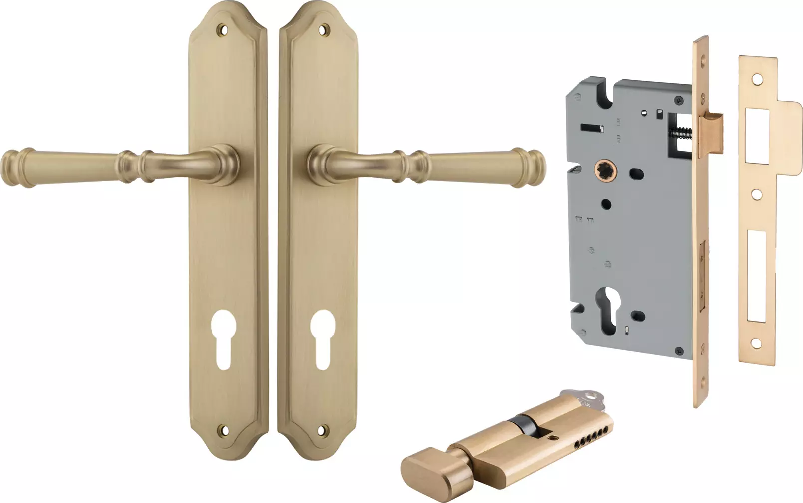 Verona Lever - Shouldered Entrance Set - Key / Turn - BB