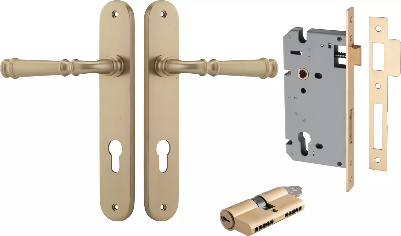 Verona Lever - Oval Entrance Set - Key / Key - BB