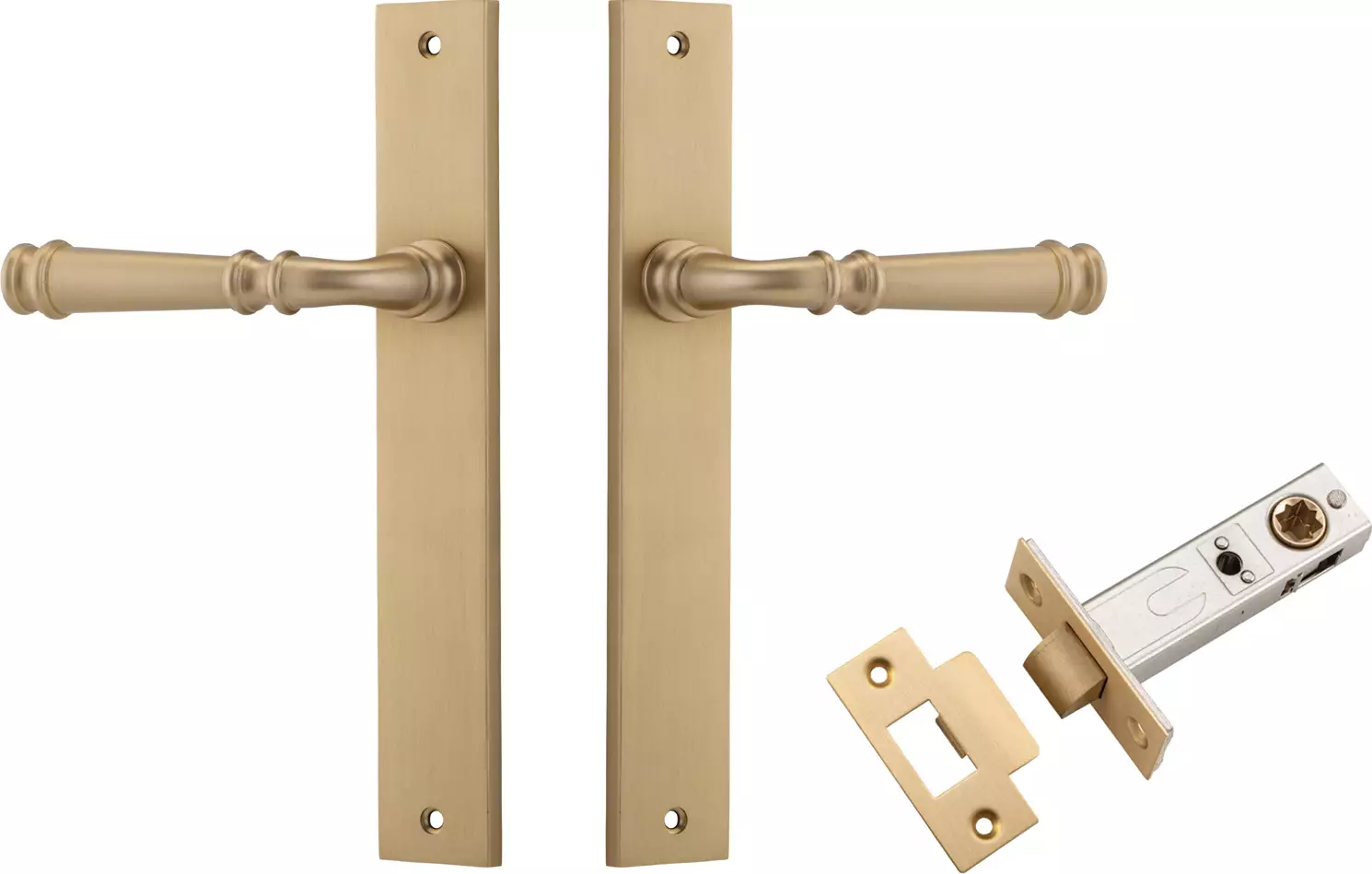 Verona Lever - Rectangular Passage Set - BB