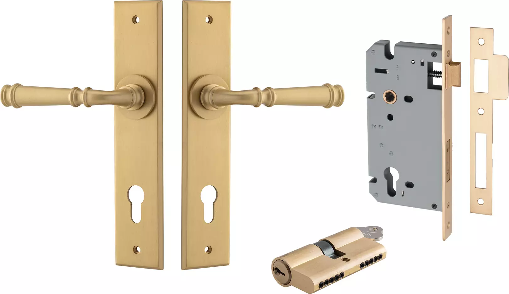 Verona Lever - Chamfered Entrance Set - Key / Key - BB
