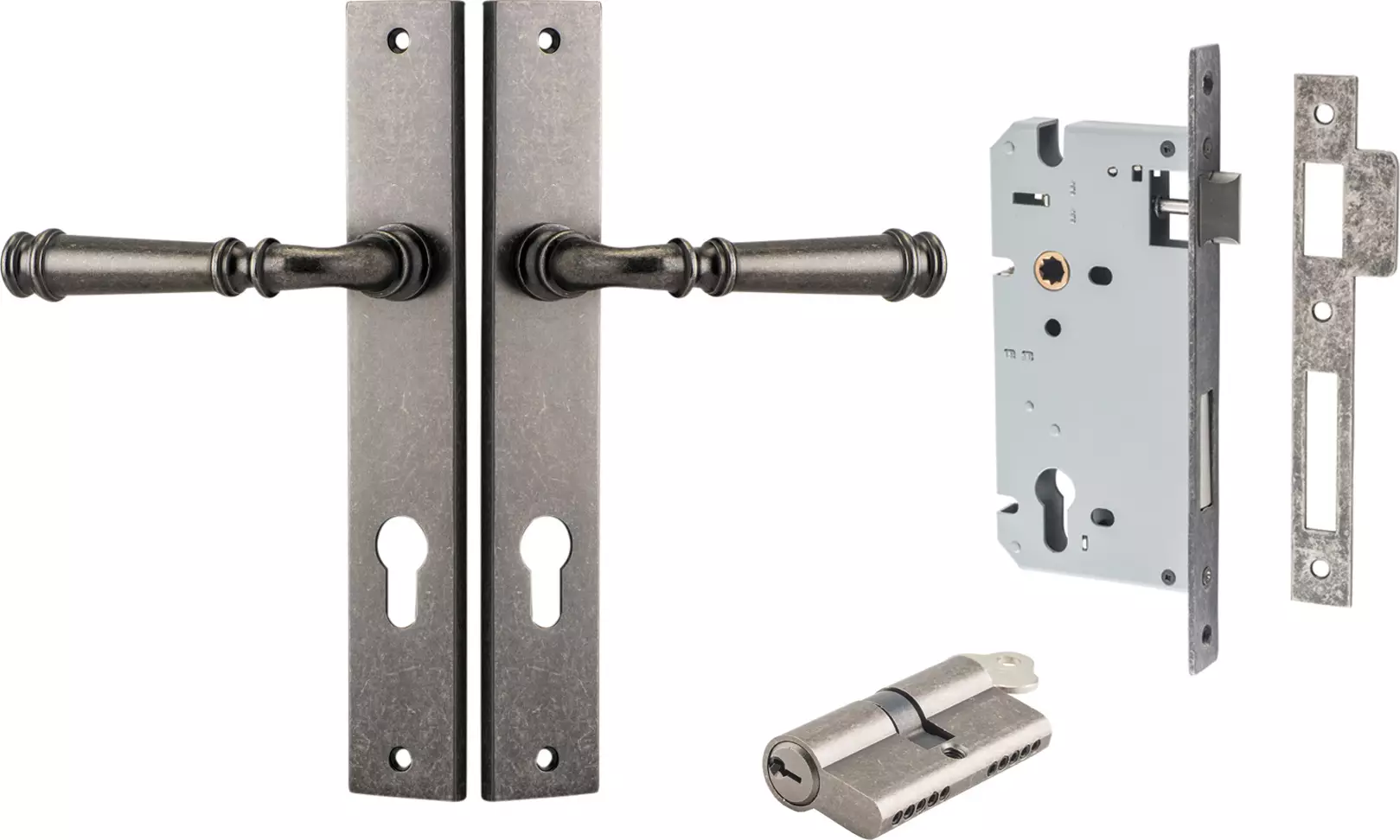 Verona Lever - Rectangular Entrance Set - Key / Key - DN