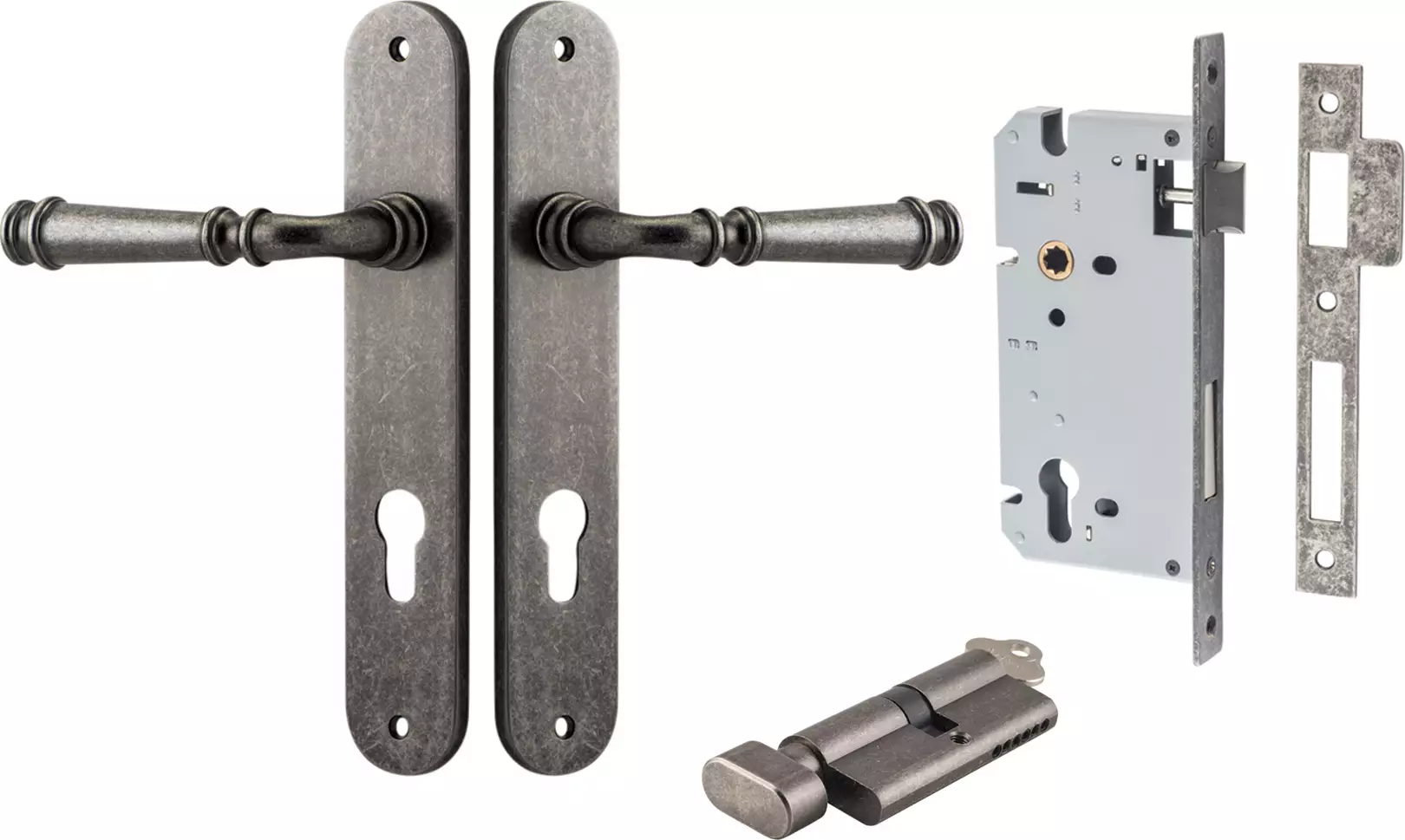 Verona Lever - Oval Entrance Set - Key / Turn - DN