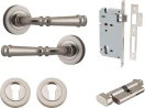 Verona Lever - Round Rose Entrance Set - Key / Turn - SN