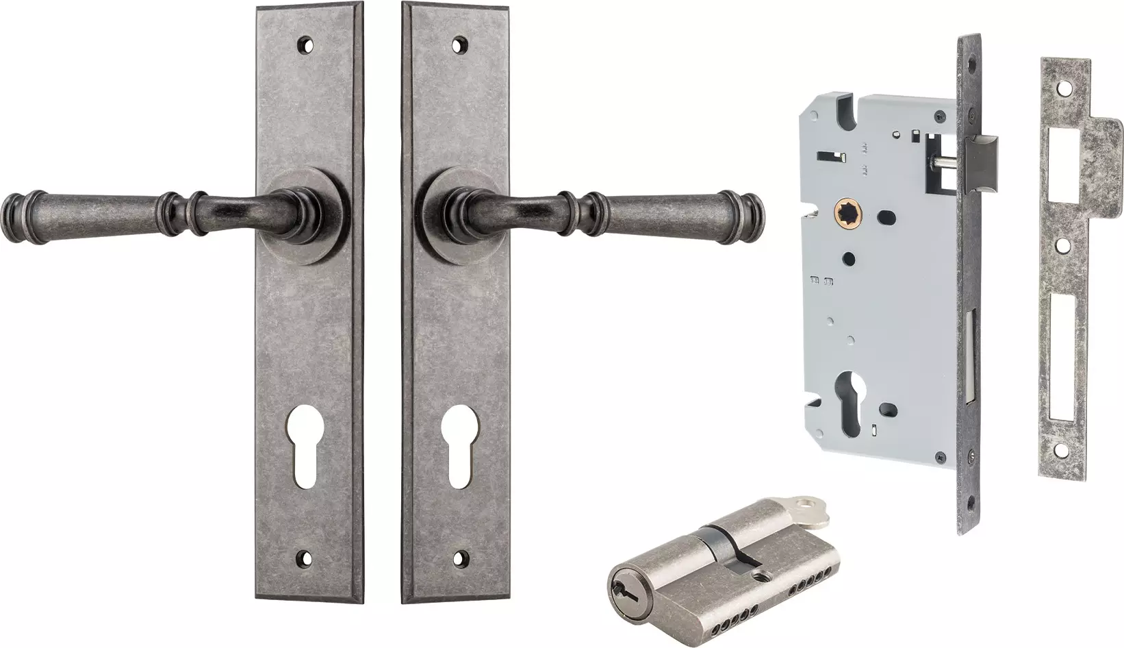 Verona Lever - Chamfered Entrance Set - Key / Key - DN