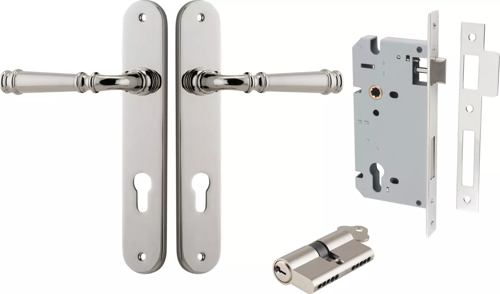 Verona Lever - Oval Entrance Set - Key / Key - PN