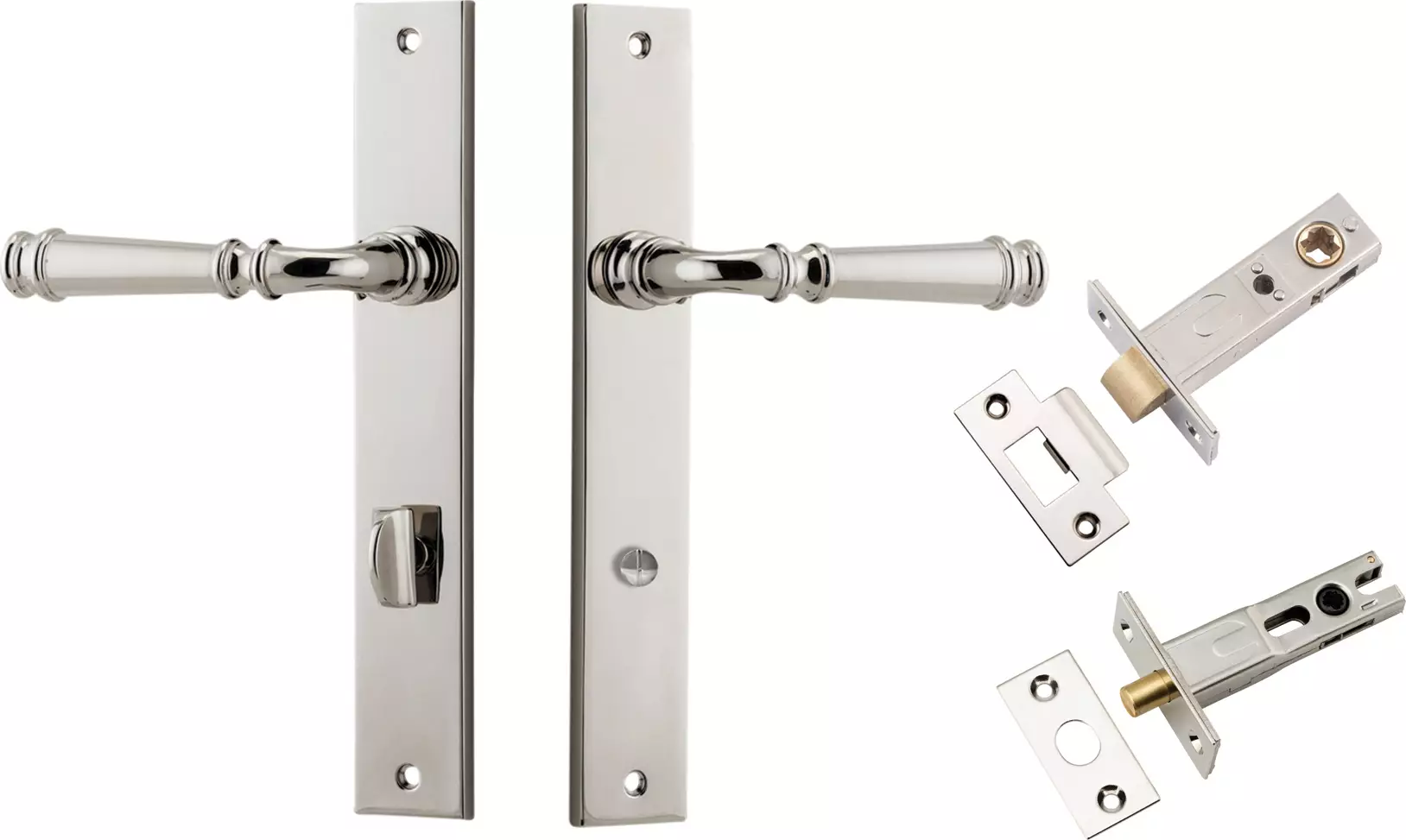 Verona Lever - Rectangular Privacy Set - PN