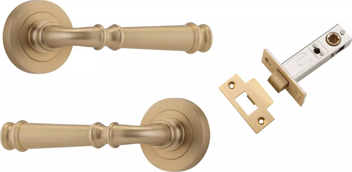 Verona Lever - Round Rose Passage Set - BB