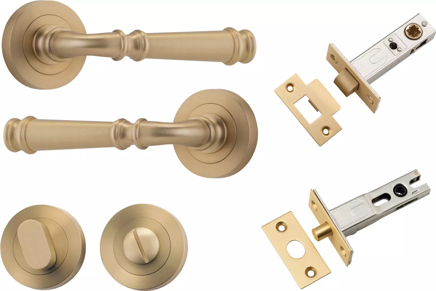 Verona Lever - Round Rose Privacy Set - BB