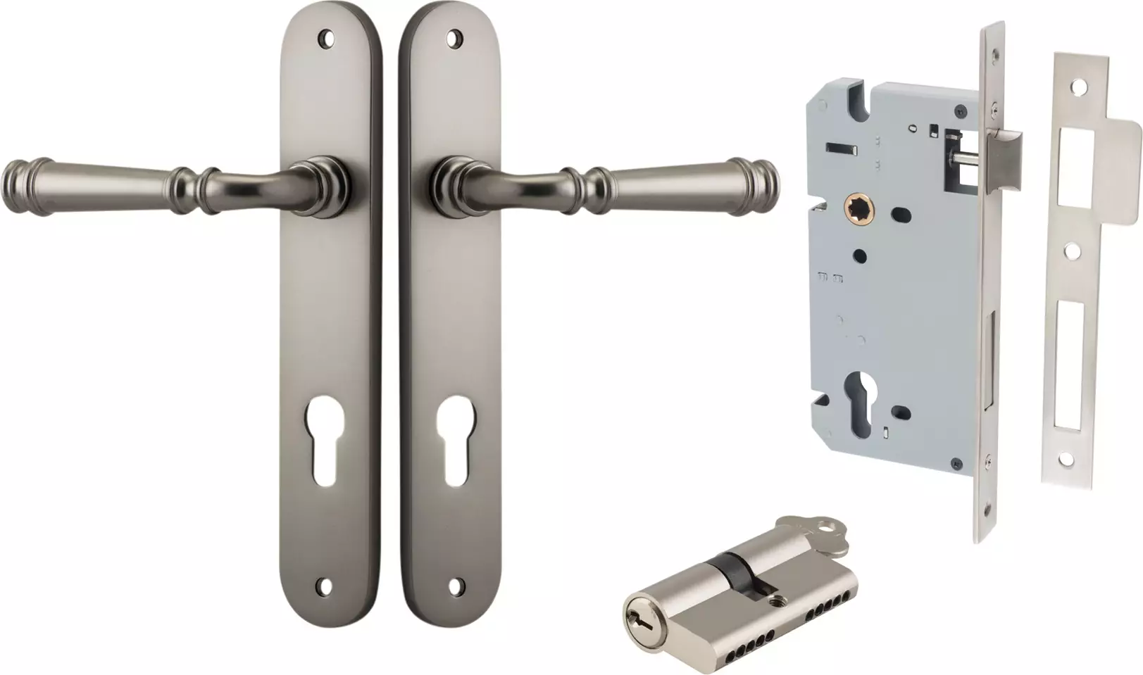 Verona Lever - Oval Entrance Set - Key / Key - SN