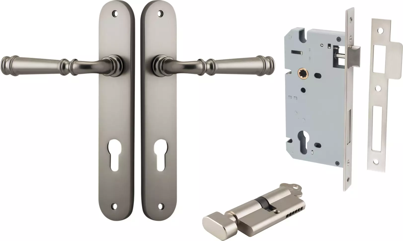 Verona Lever - Oval Entrance Set - Key / Turn - SN