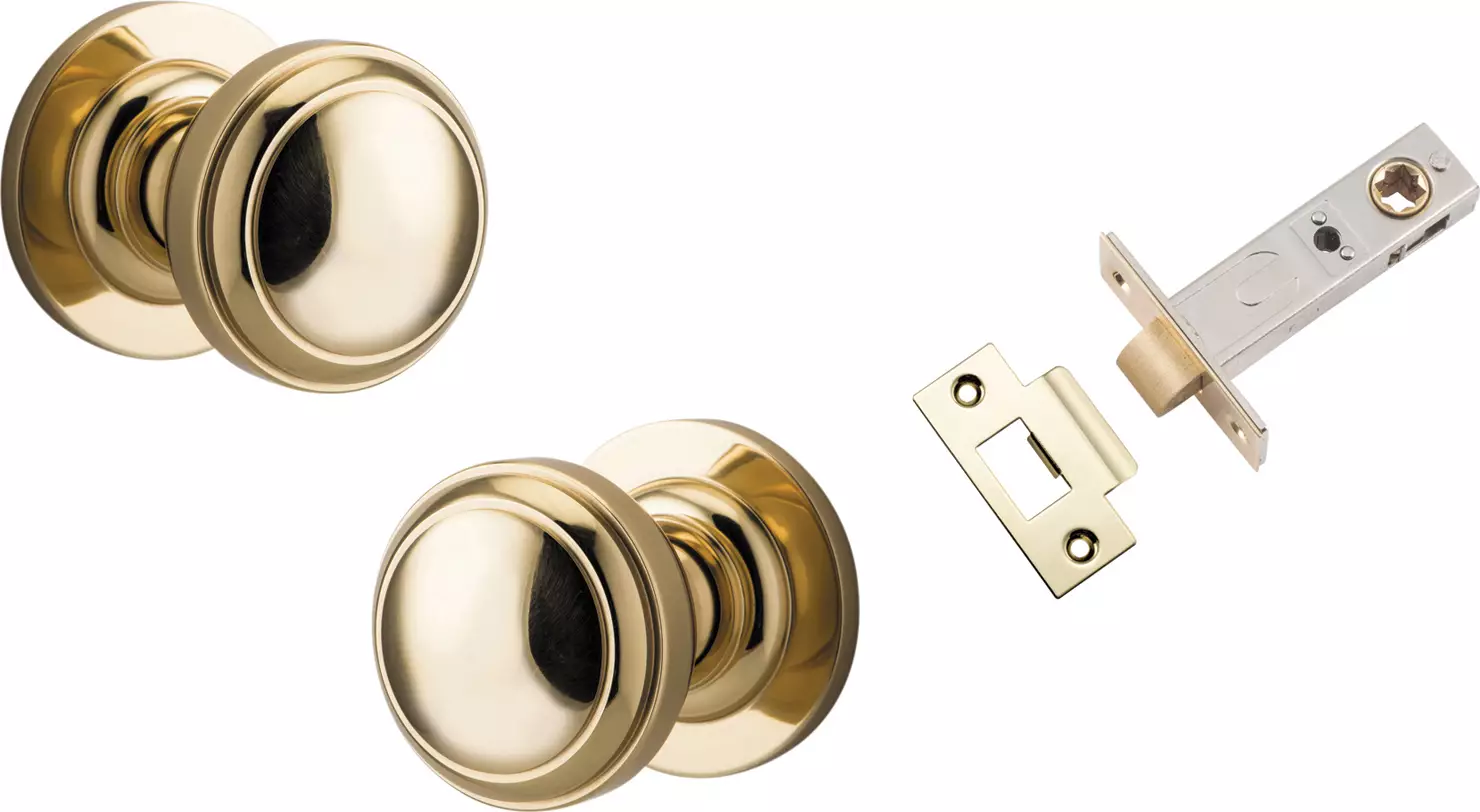 Paddington Knob - Round Rose Passage Set - PB