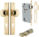 Paddington Knob - Rectangular Entrance Set - Key / Turn - PB