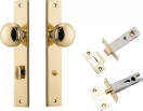 Paddington Knob - Rectangular Privacy Set - PB
