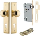 Paddington Knob - Stepped Entrance Set - Key / Turn - PB