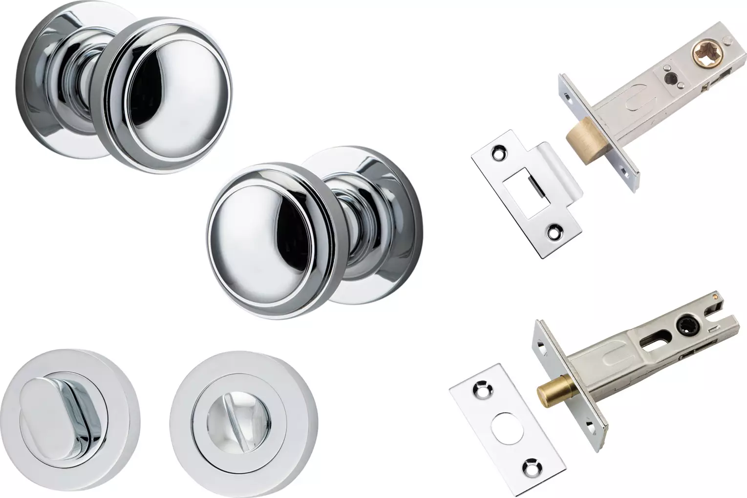 Paddington Knob - Round Rose Privacy Set - CP