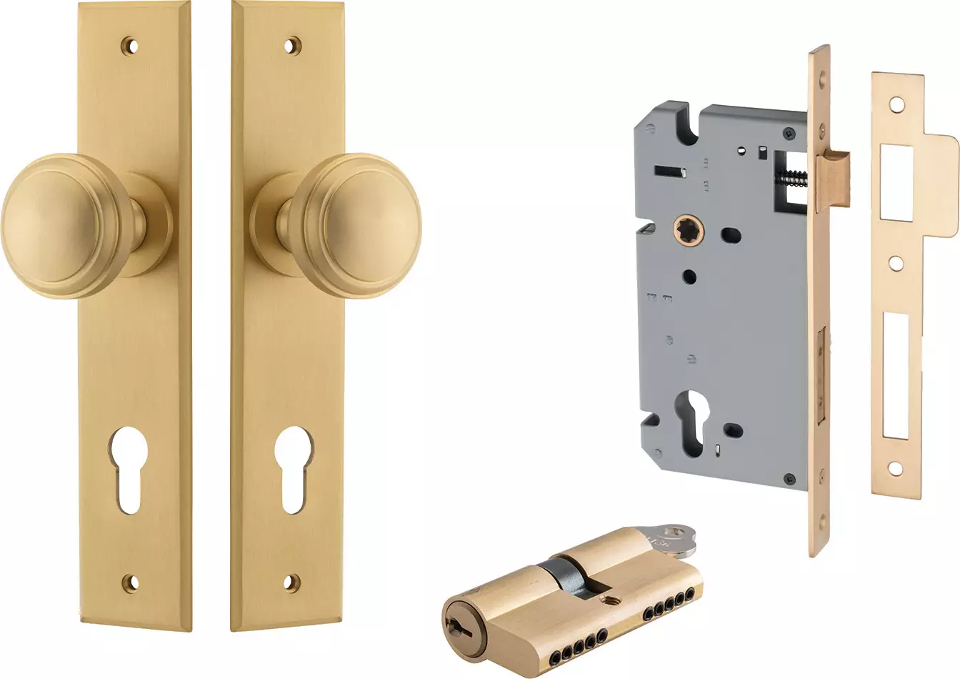 Paddington Knob - Chamfered Entrance Set - Key / Key - BB