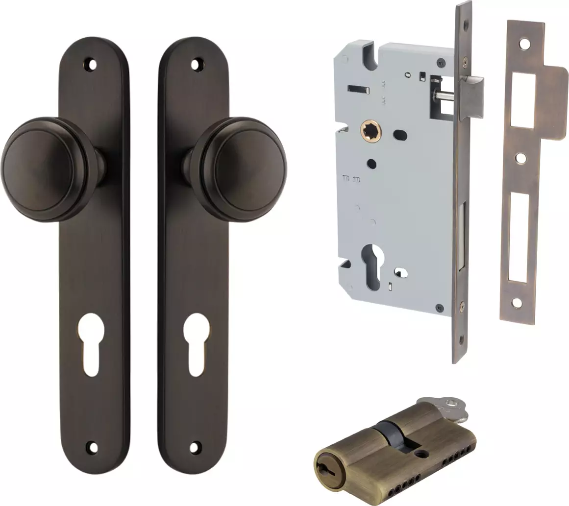 Paddington Knob - Oval Entrance Set - Key / Key - SB