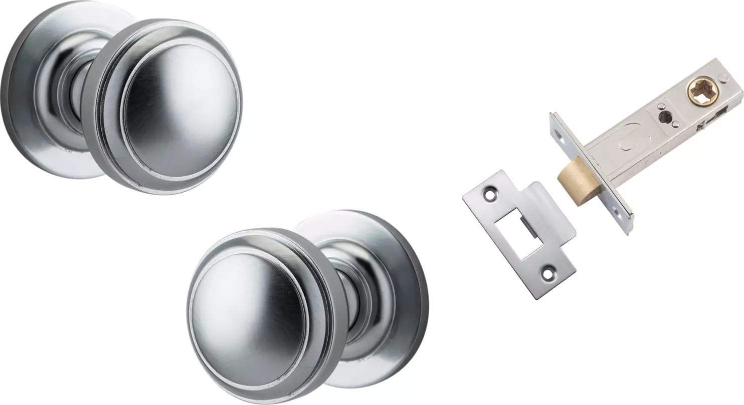 Paddington Knob - Round Rose Passage Set - SC