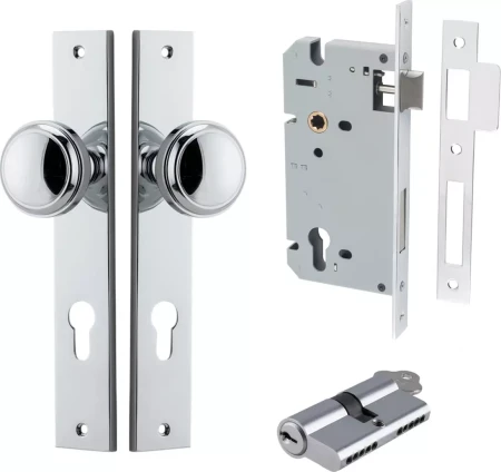 Paddington Knob - Rectangular Entrance Set - Key / Key - CP