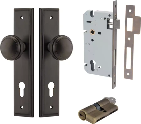 Paddington Knob - Stepped Entrance Set - Key / Key - SB