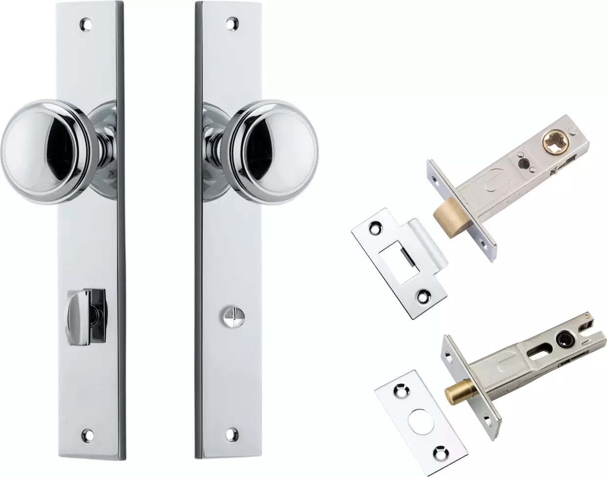 Paddington Knob - Rectangular Privacy Set - CP