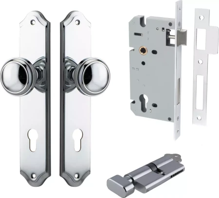 Paddington Knob - Shouldered Entrance Set - Key / Turn - CP