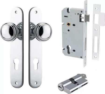 Paddington Knob - Oval Entrance Set - Key / Key - CP
