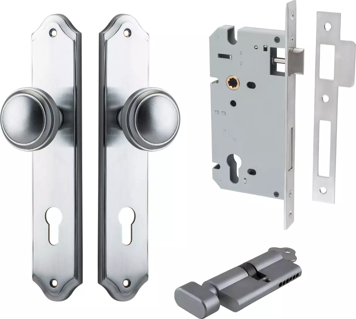 Paddington Knob - Shouldered Entrance Set - Key / Turn - SC