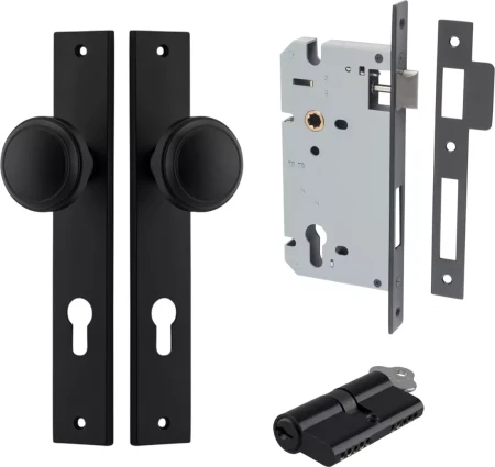 Paddington Knob - Rectangular Entrance Set - Key / Key - MB