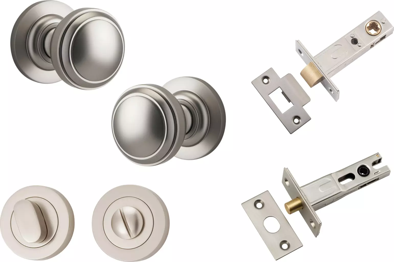 Paddington Knob - Round Rose Privacy Set - SN