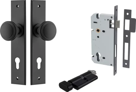 Paddington Knob - Chamfered Entrance Set - Key / Turn - MB