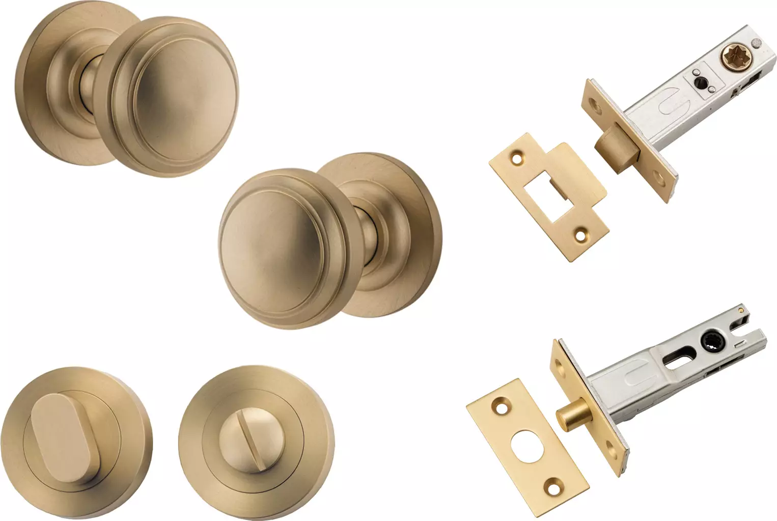 Paddington Knob - Round Rose Privacy Set - BB