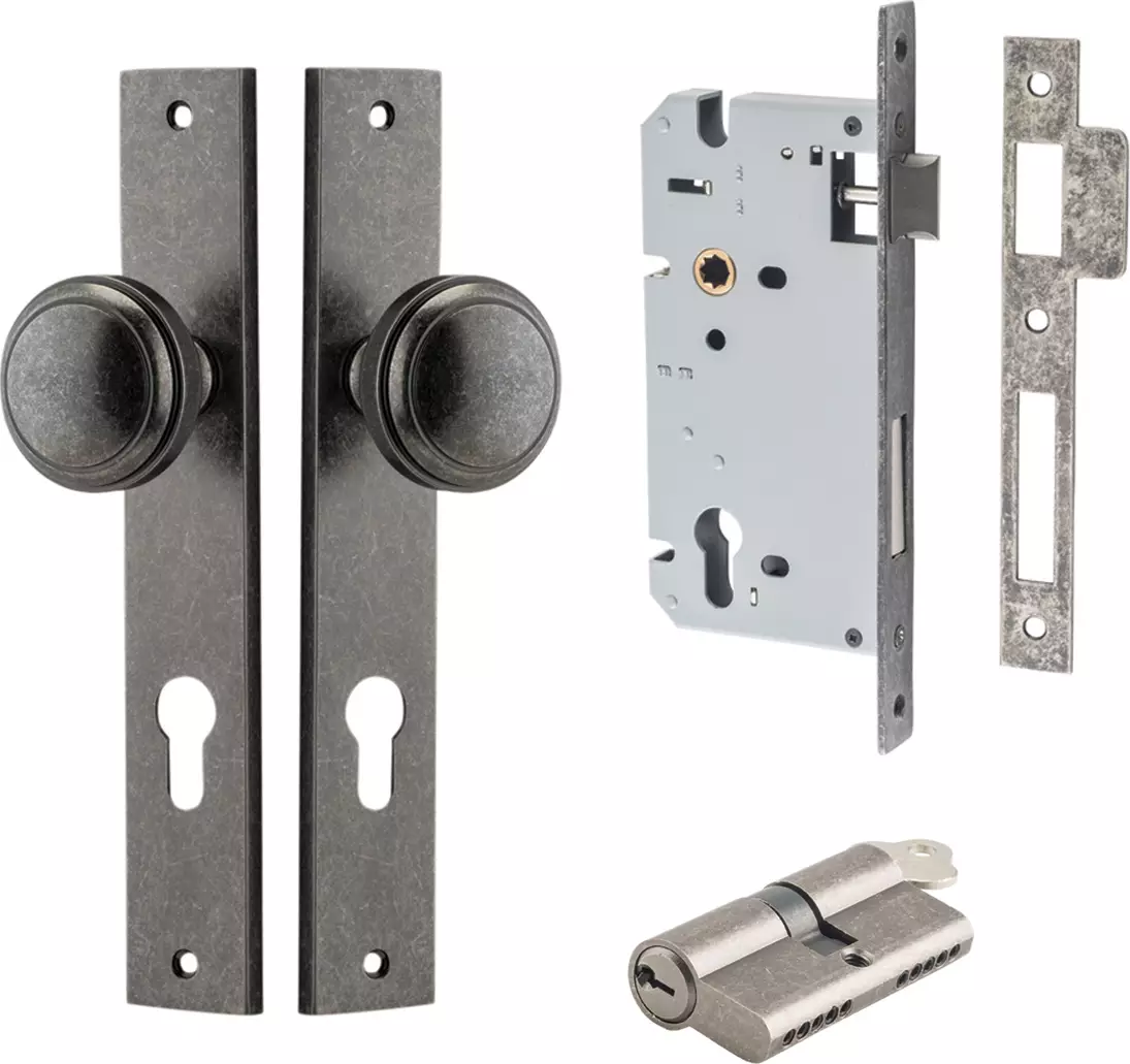 Paddington Knob - Rectangular Entrance Set - Key / Key - DN