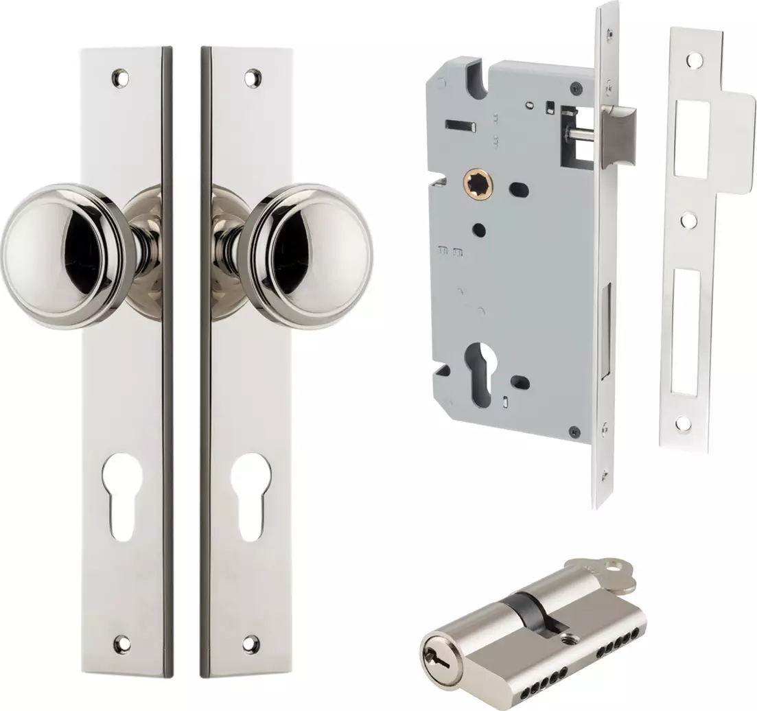 Paddington Knob - Rectangular Entrance Set - Key / Key - PN