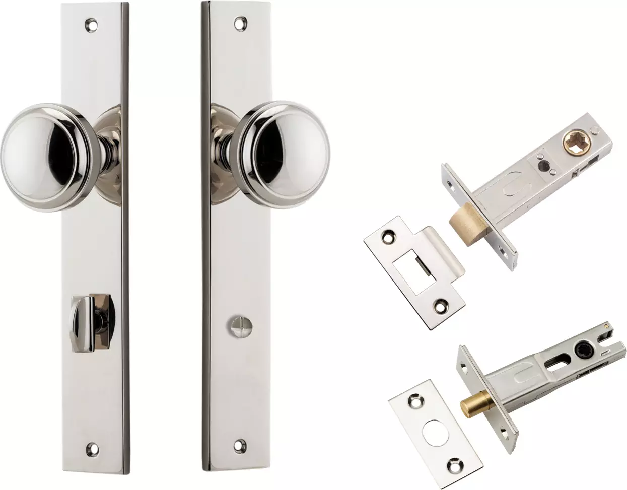 Paddington Knob - Rectangular Privacy Set - PN