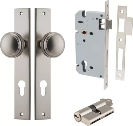 Paddington Knob - Rectangular Entrance Set - Key / Key - SN