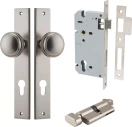 Paddington Knob - Rectangular Entrance Set - Key / Turn - SN
