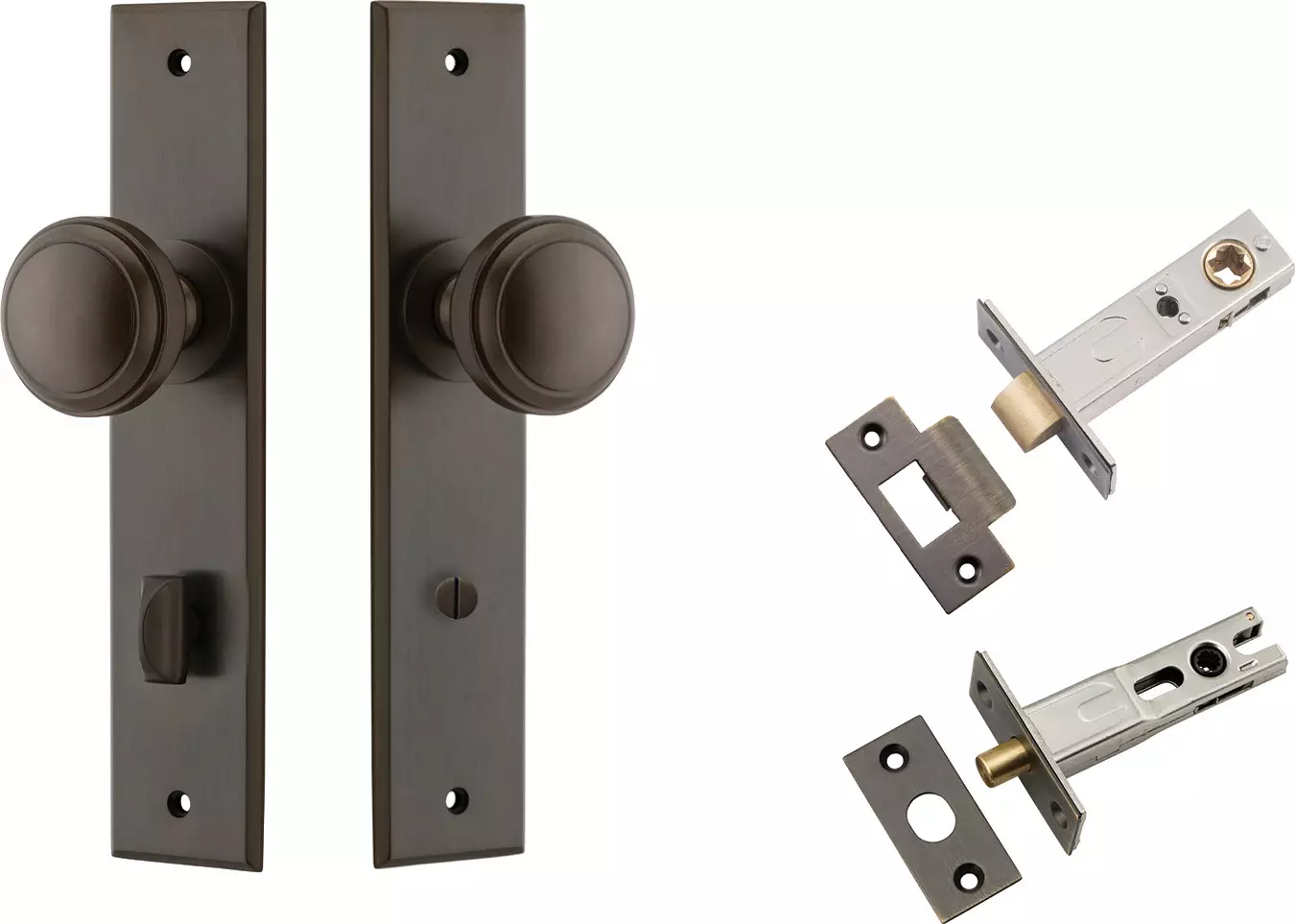 Paddington Knob - Chamfered Privacy Set - SB